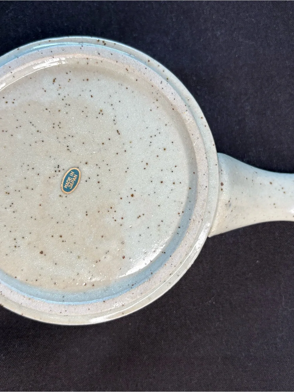 VTG Hand Painted Japanese Stoneware Dish Soup Sauce Bowl with handle Fruit